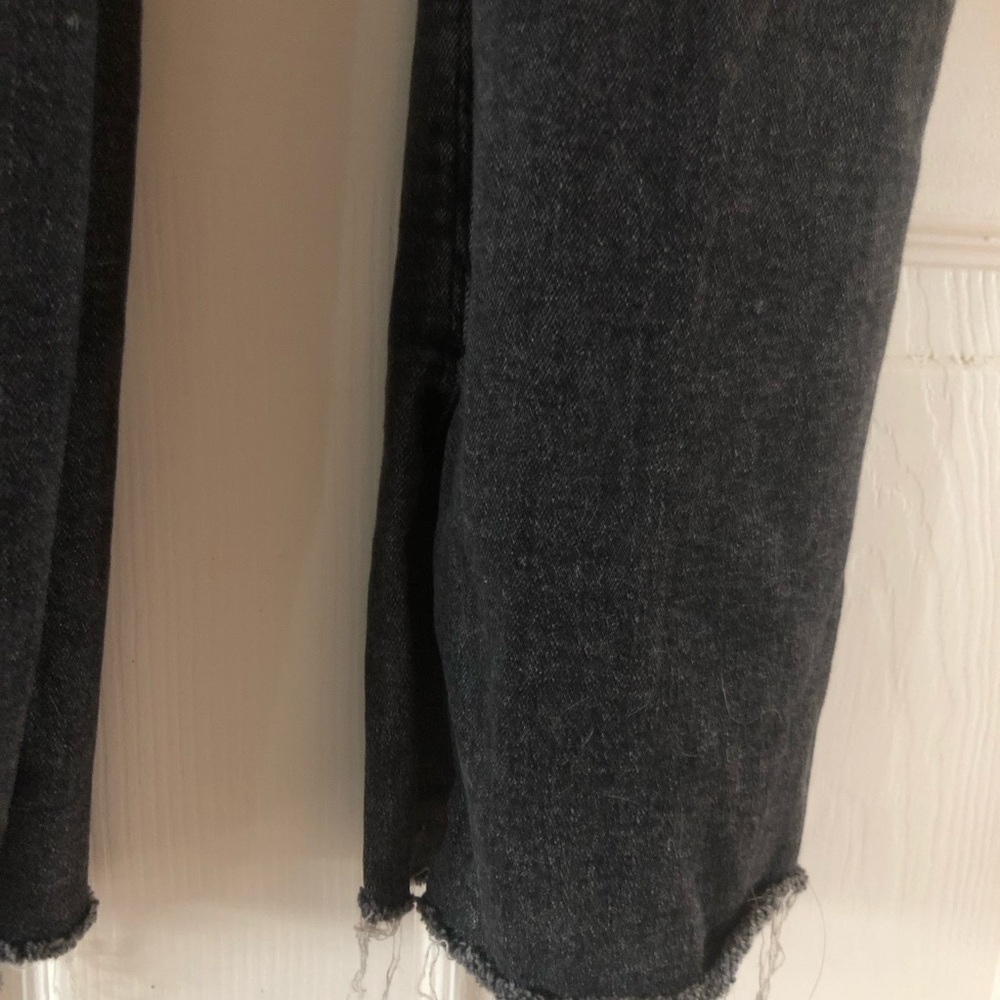 Zara High-Rise Straight Leg Flare Jeans in Washed Black - Women- size 2 - Picture 7 of 9